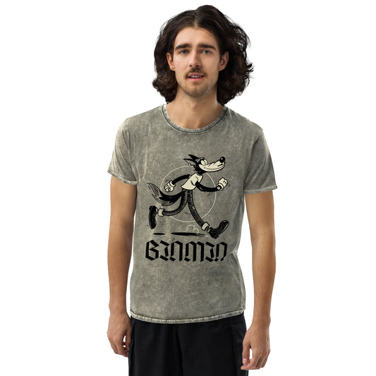 BINMIN x BEAU GUENIN Collab Wolf Unisex Denim T-Shirt